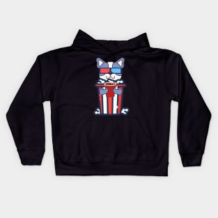 Dog 3D Cinema Popcorn Movies Streaming Dog Lovers Kids Hoodie